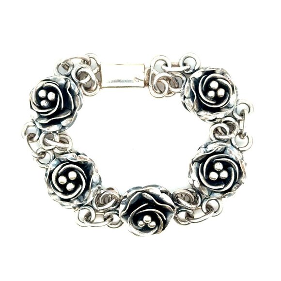 Jewelry - Mexico 950 Flower Link Bracelet